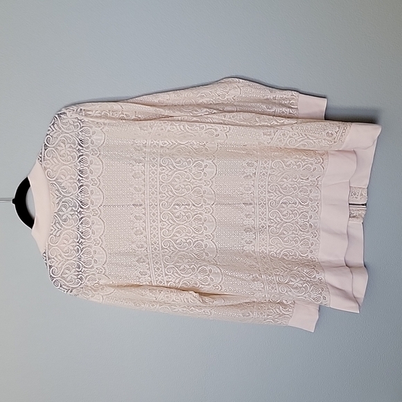 Living Doll Twee Soft Girl Romantic cream lace zip up jacket 2X - Picture 6 of 6